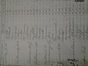 School Register showing Myrtle and Alvey
